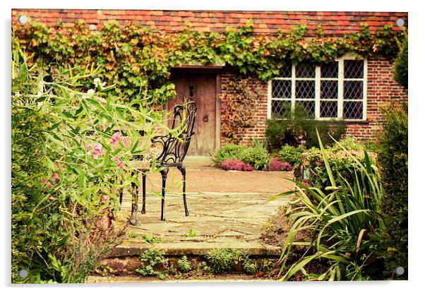 a very english garden Acrylic by Dawn Cox