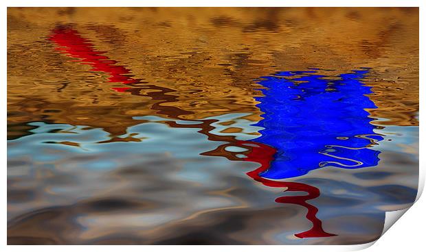 Reflection of a bucket and spade Print by Mark Bunning
