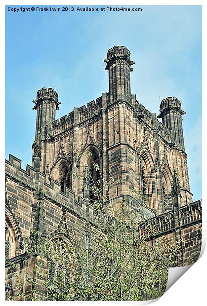 Chester cathedral Print by Frank Irwin