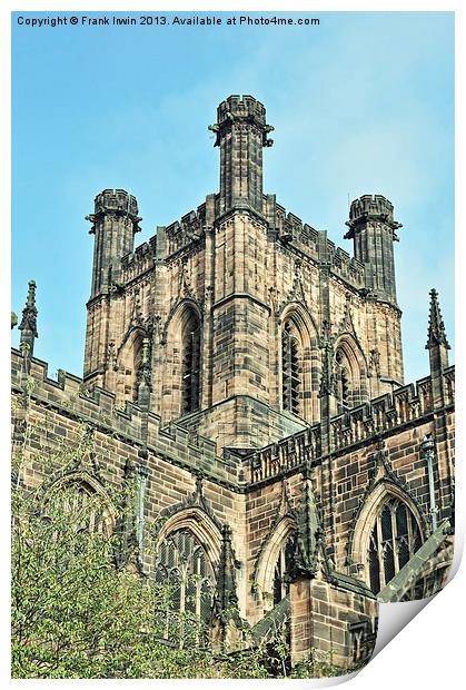 Chester cathedral Print by Frank Irwin