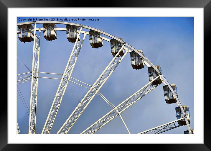 Fairground Ferris Wheel Framed Mounted Print by Frank Irwin