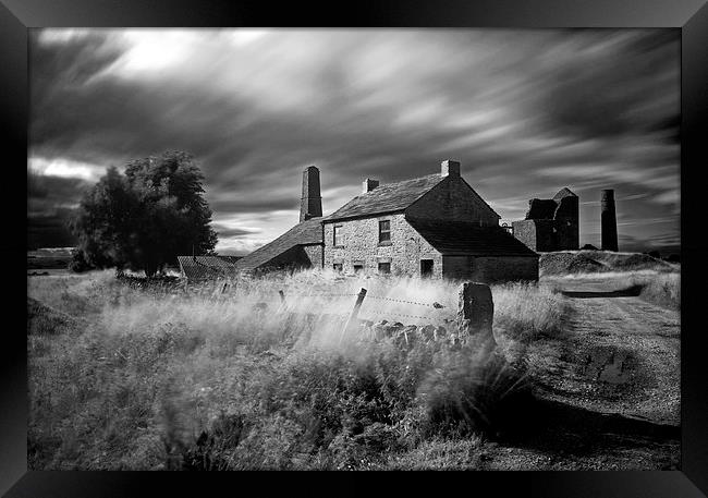 Spooky Magpie Mine Framed Print by Tracey Whitefoot
