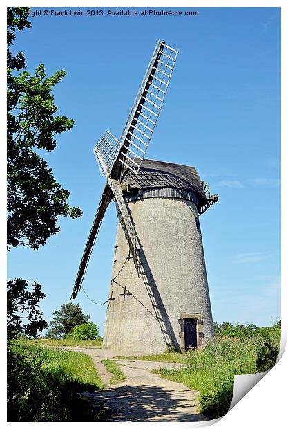 Bidston Hill Windmill Print by Frank Irwin