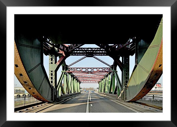 A Bascule Bridge in Birkenhead UK Framed Mounted Print by Frank Irwin