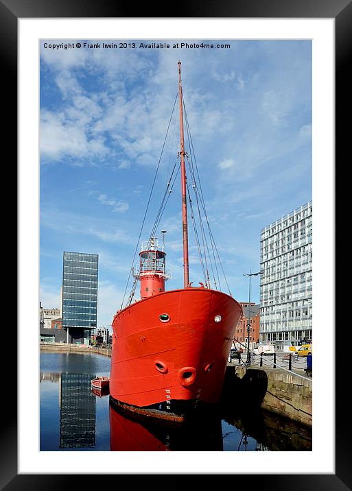 Planet Liverpools Old bar lightship Framed Mounted Print by Frank Irwin