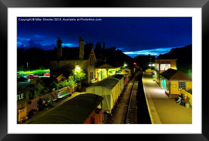 Night Freight Framed Mounted Print by Mike Streeter