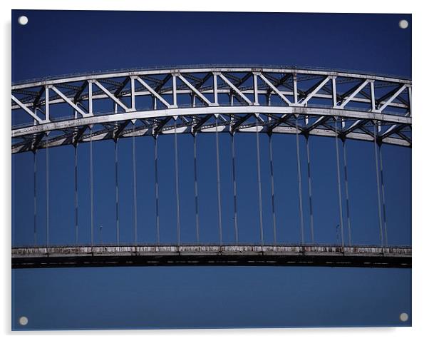Bayonne Bridge Acrylic by Mary Lane