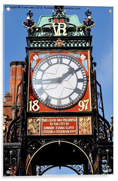 Chester Citys Eastgate Clock Acrylic by Frank Irwin