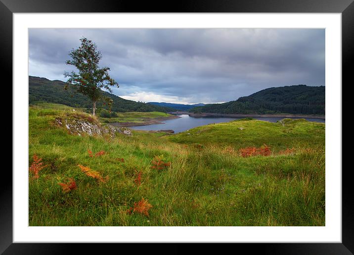 Glen Finglas Reservoir in the autumn, Scotland Framed Mounted Print by Gabor Pozsgai