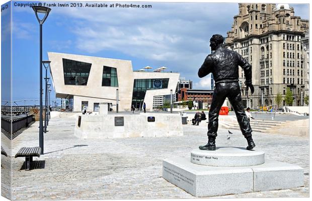 Statue of captain F.J. Walker CB DSO RN Canvas Print by Frank Irwin