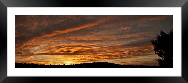Waves Of Light Panorama Framed Mounted Print by Steve Purnell