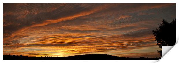 Waves Of Light Panorama Print by Steve Purnell