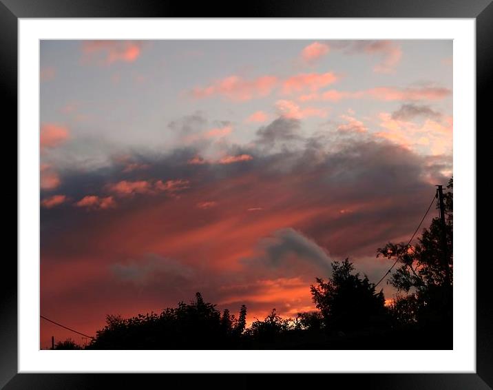 Dramatic September Sunset Framed Mounted Print by Graham Heath