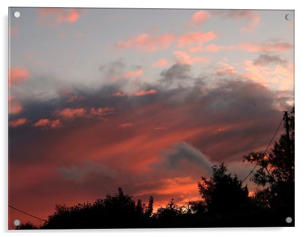 Dramatic September Sunset Acrylic by Graham Heath