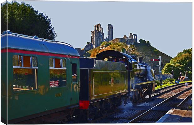 Corfe Castle Station Canvas Print by William Kempster