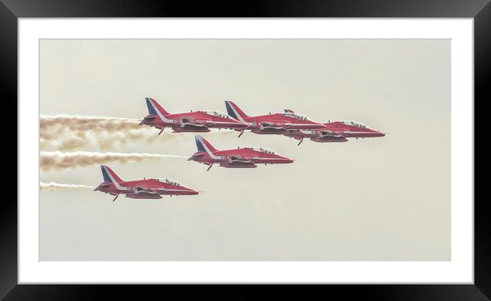 Red Arrows Flyby Framed Mounted Print by Fraser Hetherington