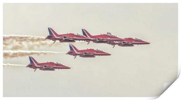 Red Arrows Flyby Print by Fraser Hetherington