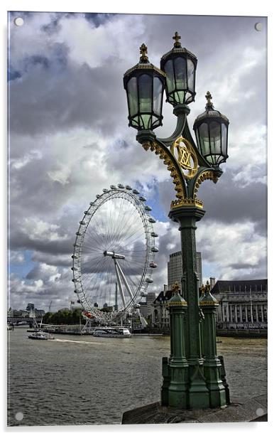 London Eye Acrylic by Tony Bates