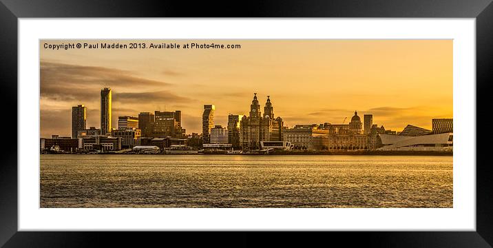 Sunrise Over Liverpool Framed Mounted Print by Paul Madden