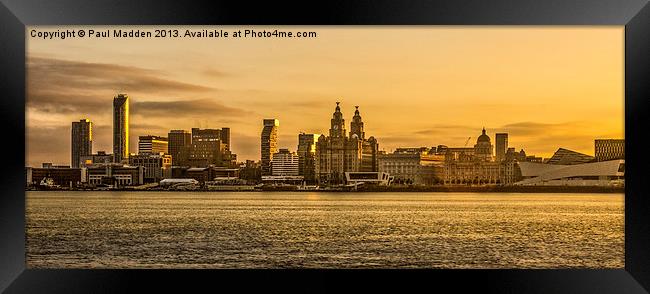 Sunrise Over Liverpool Framed Print by Paul Madden