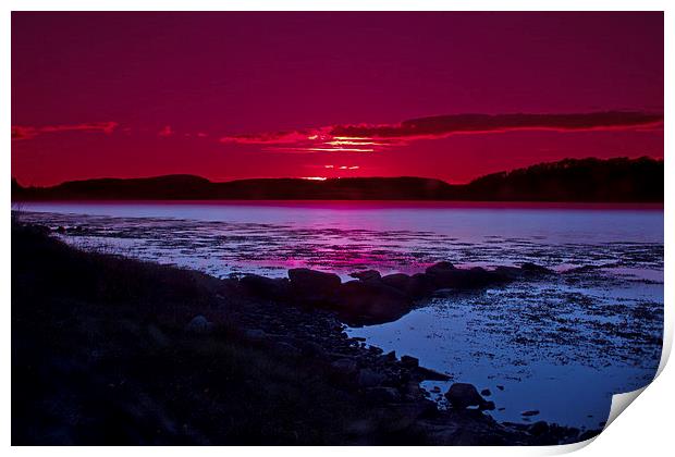 Sunset Loch Sween Print by David Borrill