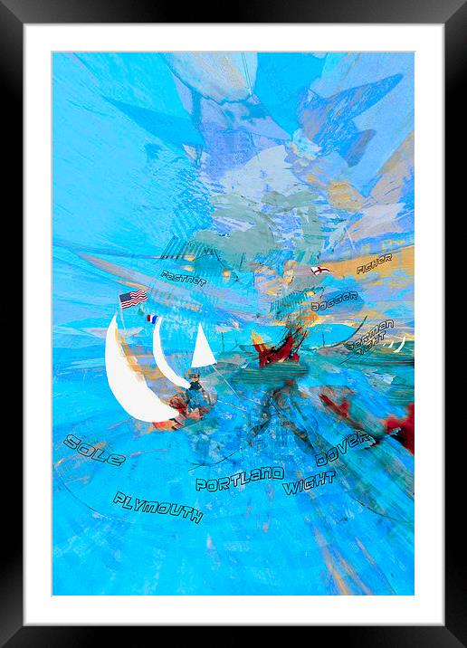 sailing abstract expressionist Framed Mounted Print by joseph finlow canvas and prints