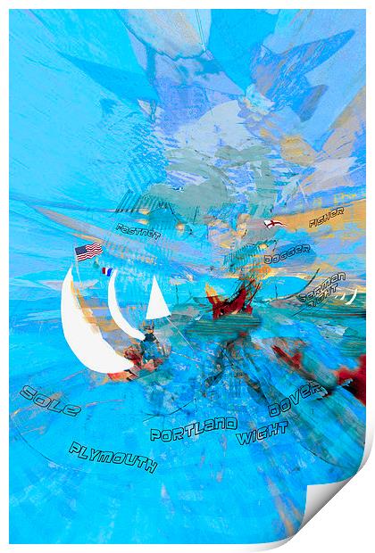 sailing abstract expressionist Print by joseph finlow canvas and prints