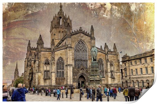 St Giles Cathedral  Edinburgh Print by Fiona Messenger