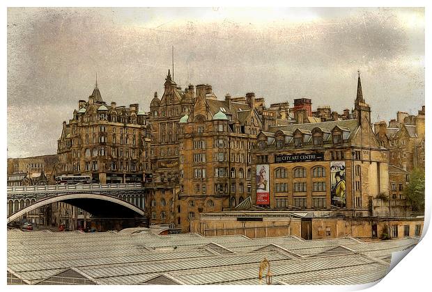 Across the Station Rooftops Print by Fiona Messenger