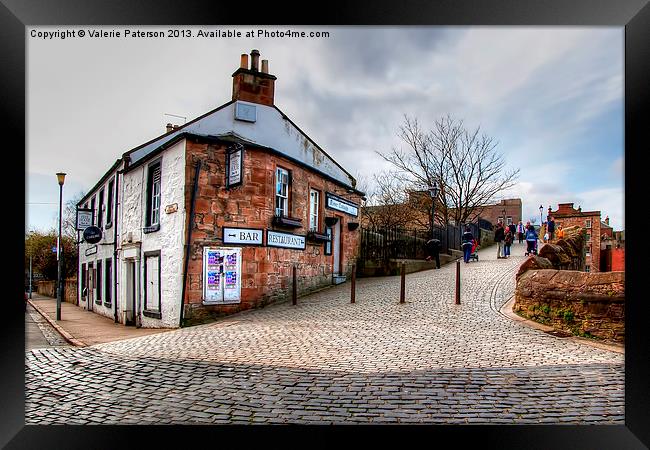 Cobbles on Ayr Framed Print by Valerie Paterson