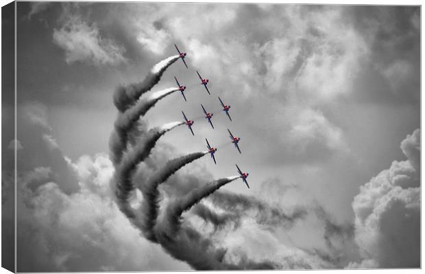The Red Arrows - Moody Sky Canvas Print by Colin Williams Photography