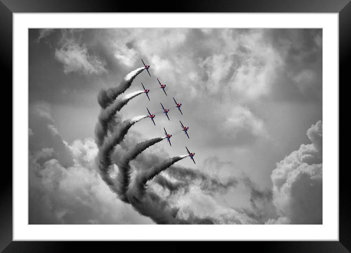 The Red Arrows - Moody Sky Framed Mounted Print by Colin Williams Photography