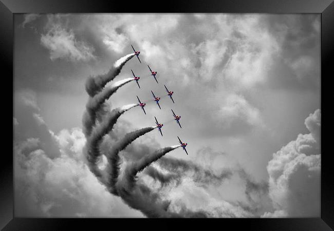 The Red Arrows - Moody Sky Framed Print by Colin Williams Photography