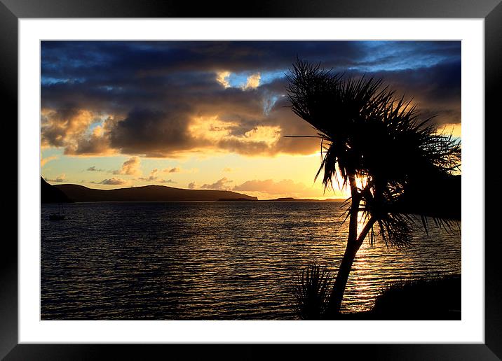 Loch Bay Sunset Framed Mounted Print by Ian Jeffrey
