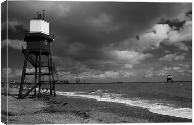 Dovercourt Essex Lighthouse Canvas Print by David French