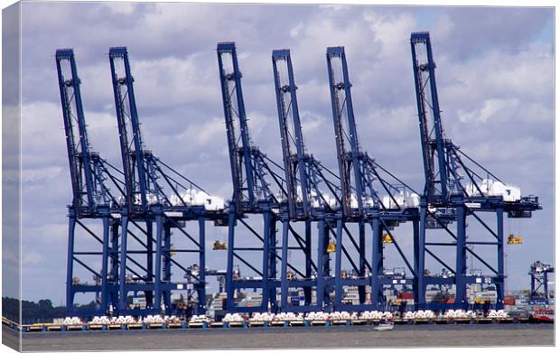 Felixstowe container docks Canvas Print by David French