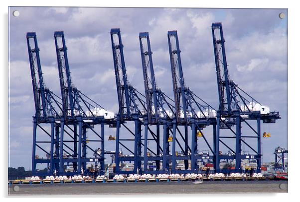 Felixstowe container docks Acrylic by David French