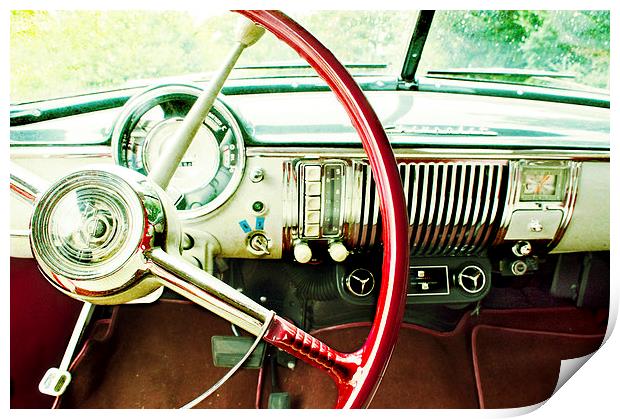 Behind the Steering Wheel Print by Dawn Cox