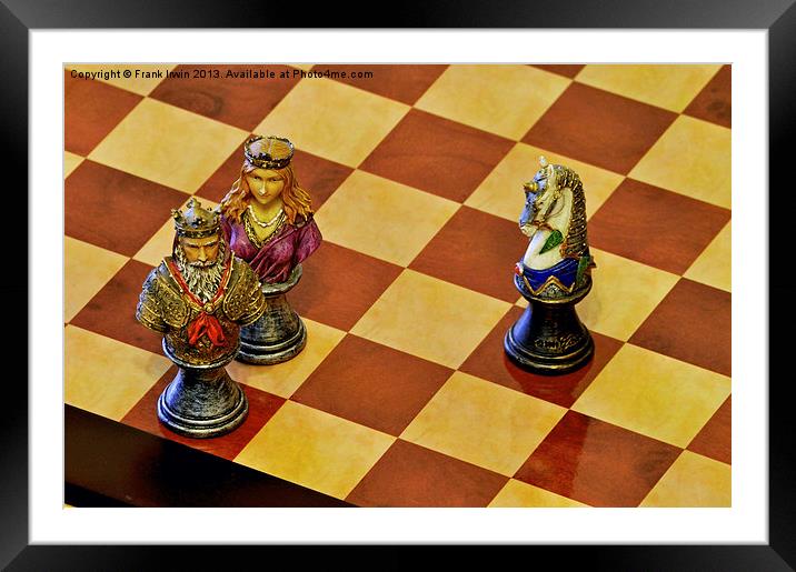 Medieval Players in a check-mate position Framed Mounted Print by Frank Irwin