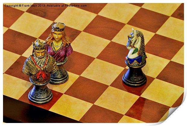 Medieval Players in a check-mate position Print by Frank Irwin