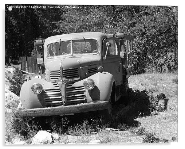 Old Dodge Truck Acrylic by John Latta