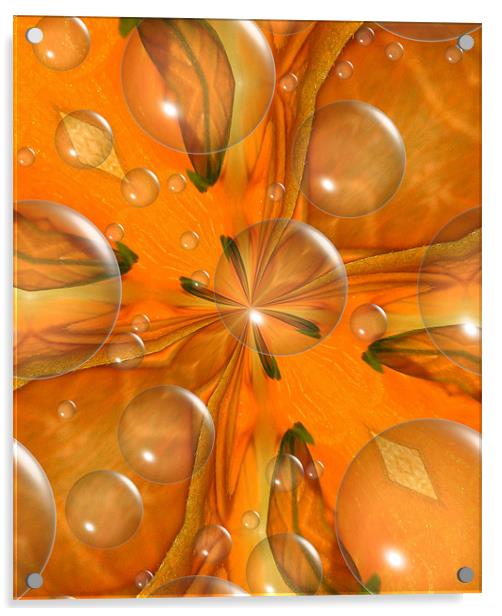 Orange Acrylic by Ruth Hallam