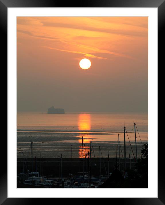 Tide out at Spitbank Framed Mounted Print by Tim Leal