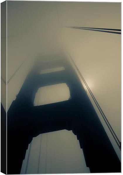 Mist on the bridge Canvas Print by Jed Pearson