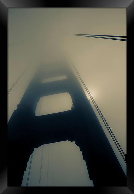 Mist on the bridge Framed Print by Jed Pearson