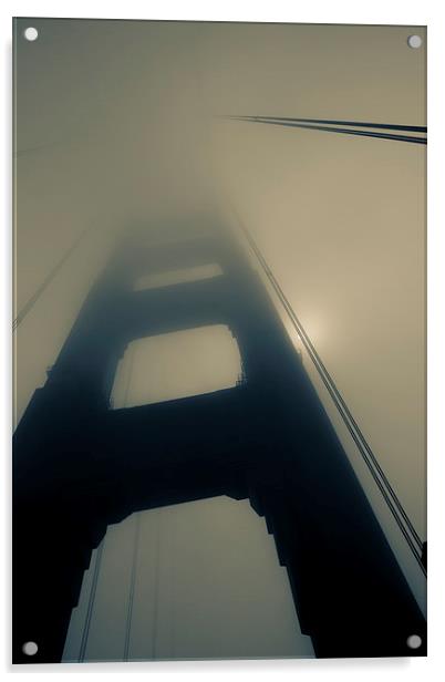 Mist on the bridge Acrylic by Jed Pearson