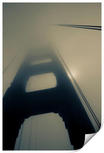 Mist on the bridge Print by Jed Pearson