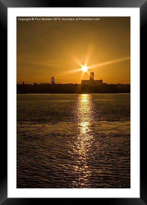 Sunrise Over Liverpool Cathedral Framed Mounted Print by Paul Madden