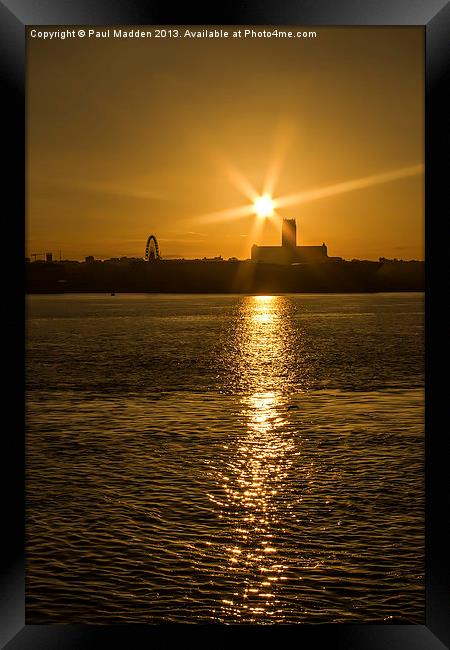 Sunrise Over Liverpool Cathedral Framed Print by Paul Madden