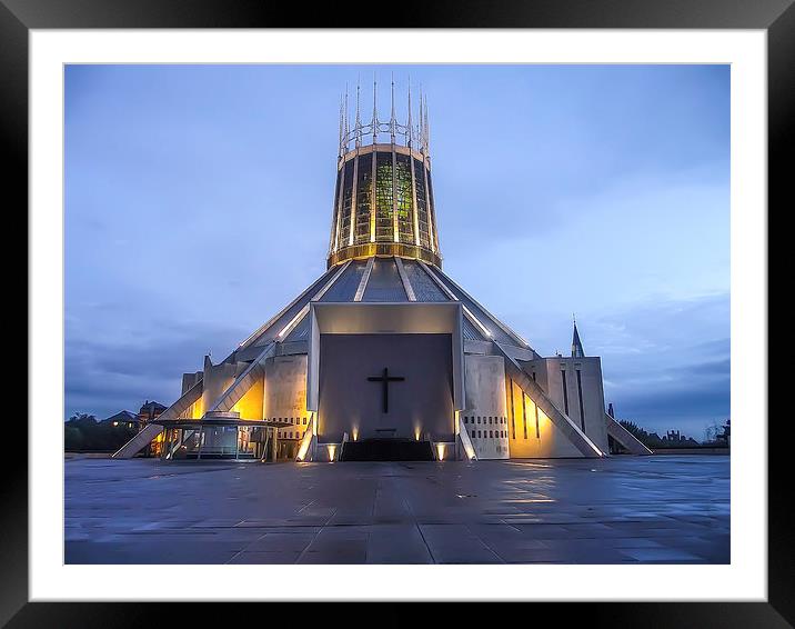 Liverpool Metropolitan Cathedral Framed Mounted Print by Paul Madden